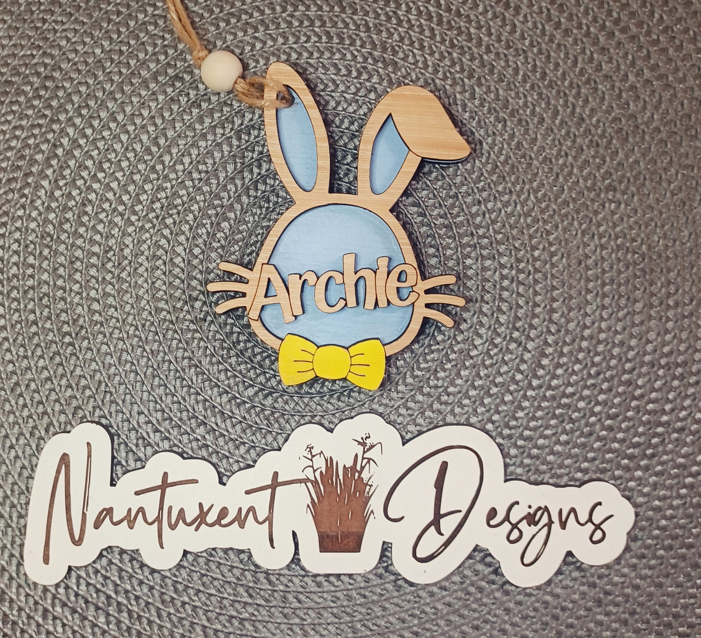 Easter Basket Tag-Bunny or Chick--Personalized